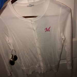 Cardigan with “M” detailing